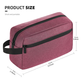 Icramsy Travel Toiletry Bag side view showcasing zipper
