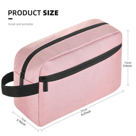 Icramsy Travel Toiletry Bag side view with zipper