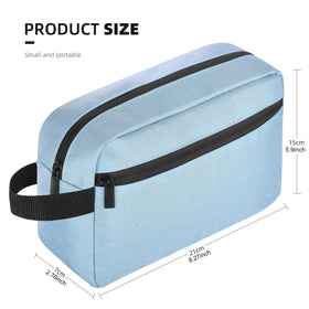Icramsy Travel Toiletry Bag Sky Blue side view