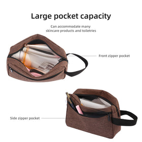 Icramsy Travel Toiletry Bag with handle for easy carrying