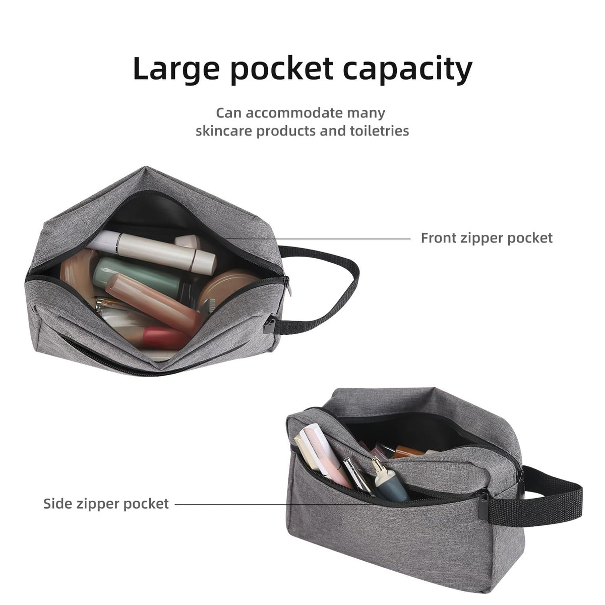 Icramsy Travel Toiletry Bag with toiletries inside