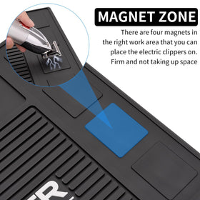 IEBARBER Magnetic Barber Mat on a salon work station