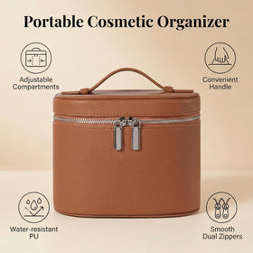 IEMIEBOAMGNOY Makeup Bag with compartments open showing storage