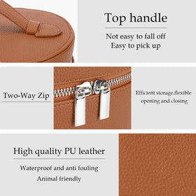 IEMIEBOAMGNOY Makeup Bag with detachable divider in use