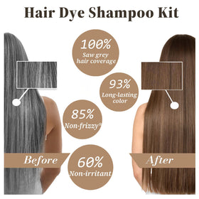 iemokoda Light Brown Hair Dye Shampoo 3 in 1 application process