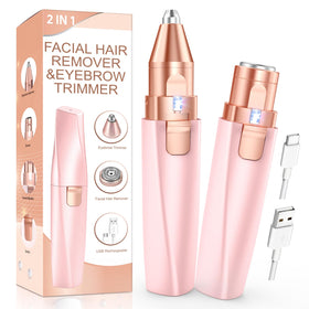 IFANZETECH Eyebrow Trimmer front view with LED light