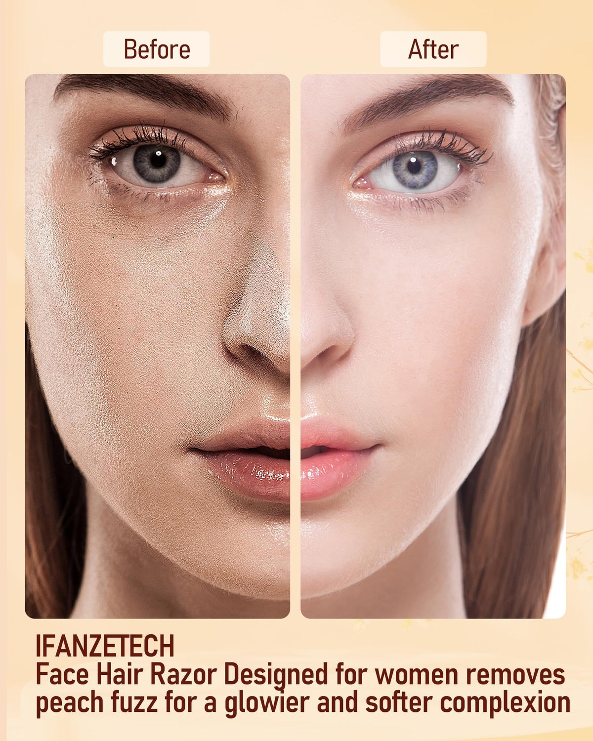 IFANZETECH Eyebrow Trimmer showing LED light in action