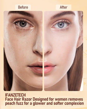 IFANZETECH Eyebrow Trimmer showing LED light in action
