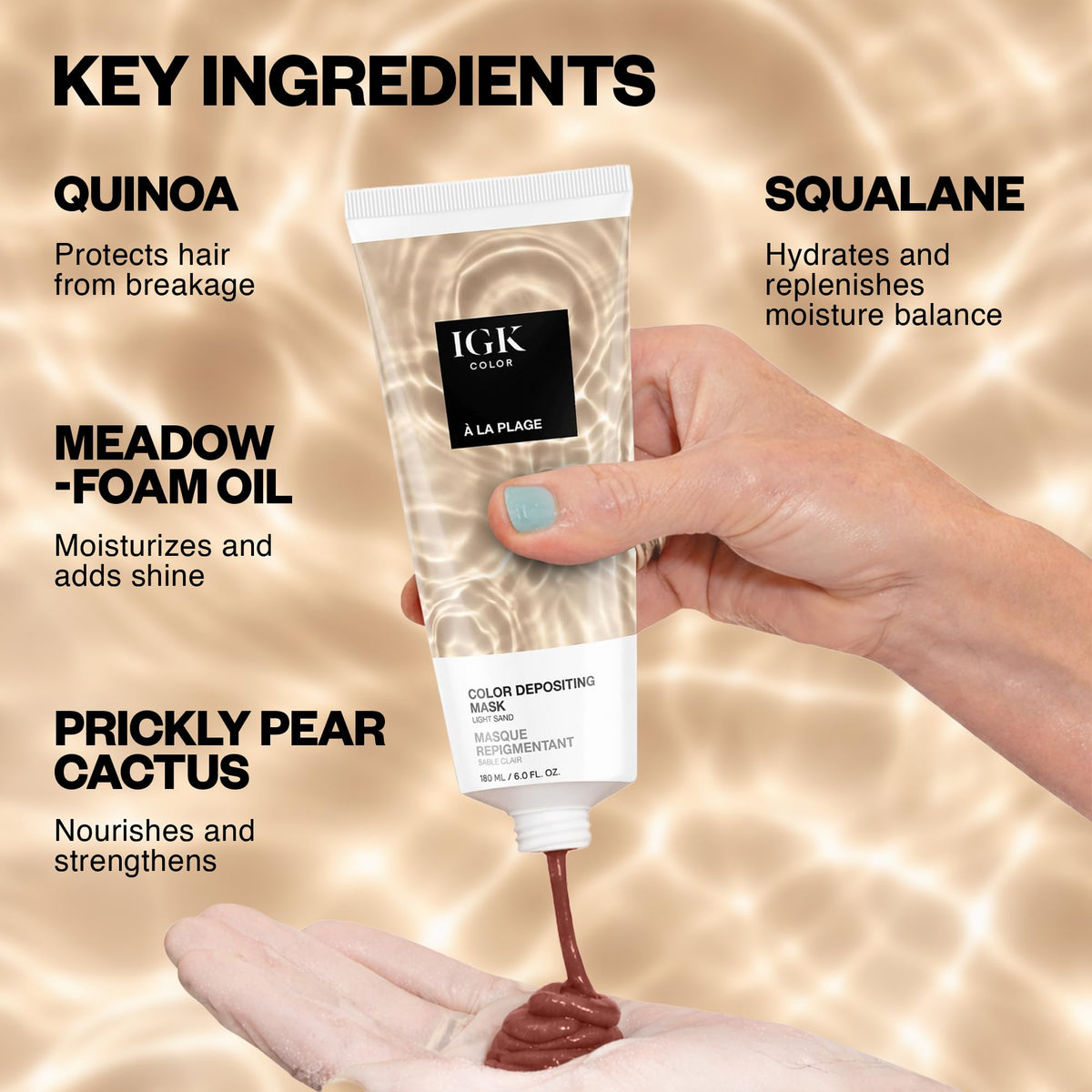IGK A La Plage Hair Gloss open with product inside