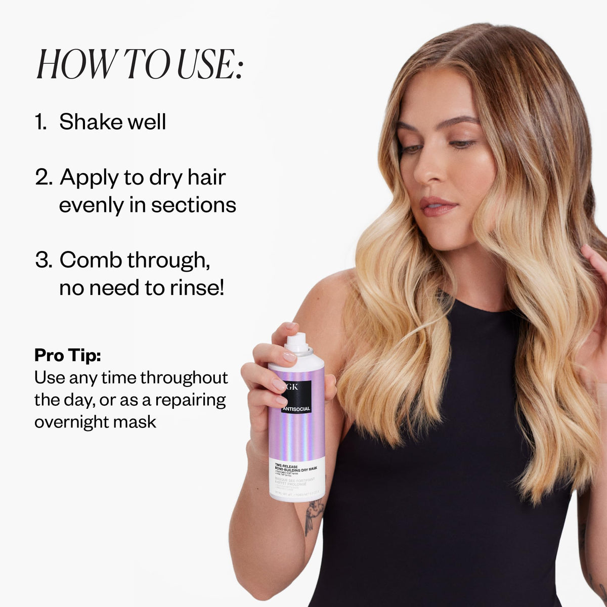 IGK Antisocial Dry Hair Mask mist spray
