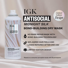 IGK Antisocial Midnight Silk Bond-Building Dry Hair Mask back view