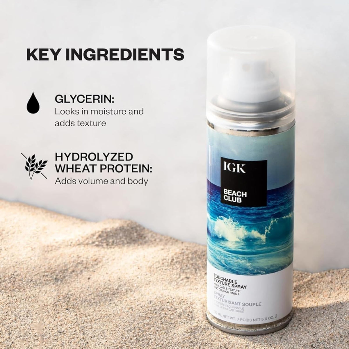 IGK Beach Club Texture Spray pack of 2 with both cans