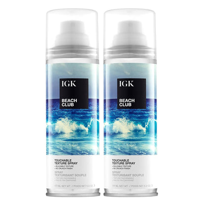 IGK Beach Club Volumizing Texture Spray front view, 5.0 oz