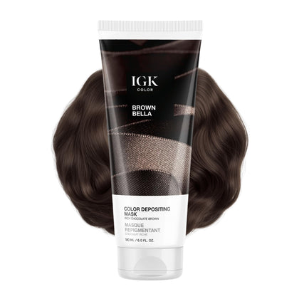 IGK Brown Bella Hair Gloss front view with packaging