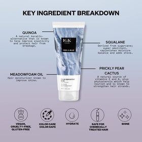 IGK Color Depositing Mask PEEK-A-BLUE in use during hair