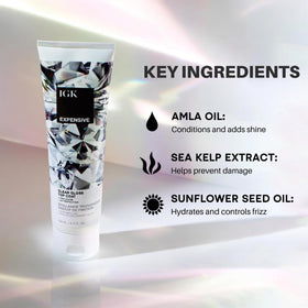 IGK Expensive Clear Gloss Top Coat application on wet hair