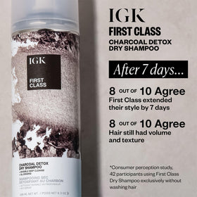 IGK First Class Charcoal Detox Dry Shampoo 11 Oz in lifestyle setting
