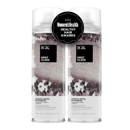 IGK First Class Charcoal Detox Dry Shampoo front view, 6.3 Oz