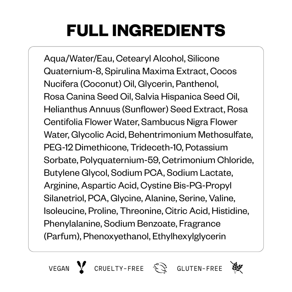 IGK Good Behavior 4-in-1 Prep Spray 7 Oz ingredients label