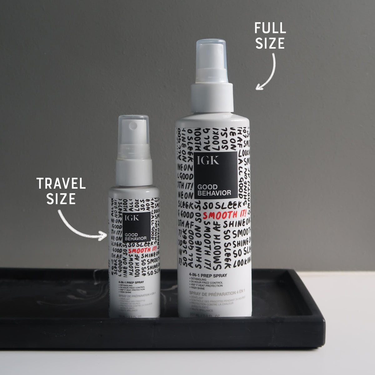 IGK Good Behavior Prep Spray application on hair
