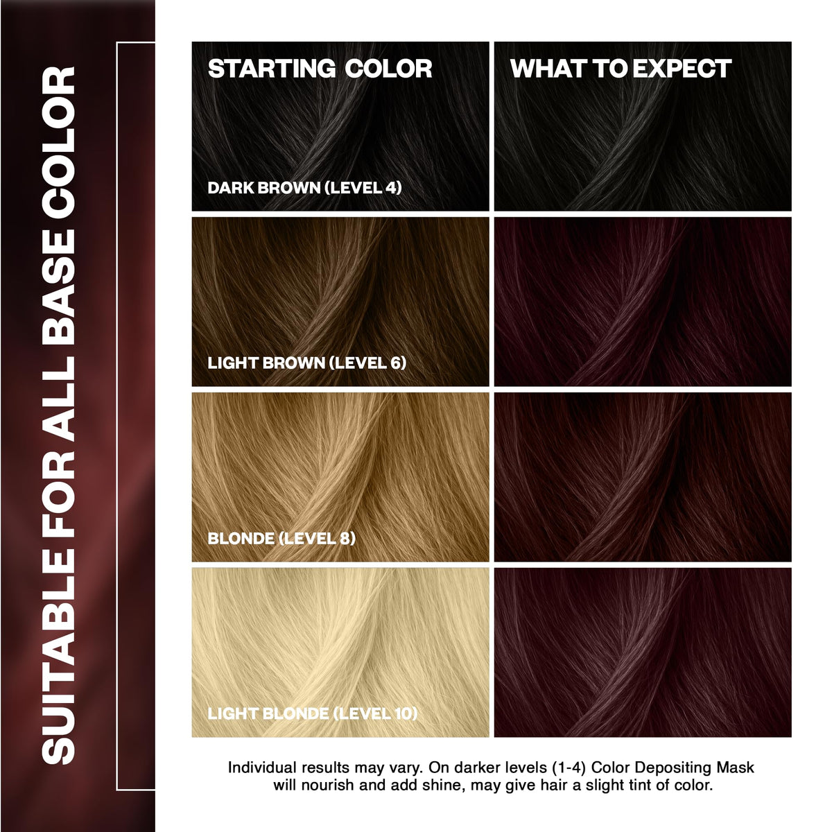IGK Williams Burgundy Hair Gloss application on hair