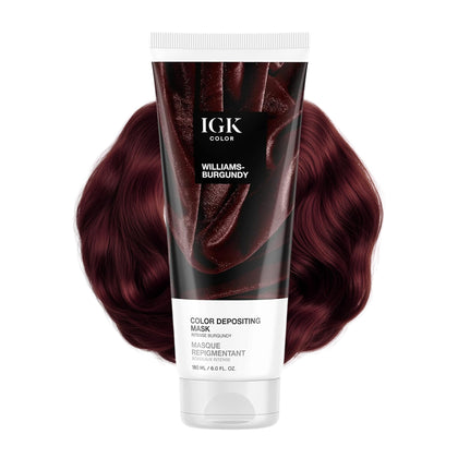 IGK Williams Burgundy Hair Gloss front view 6 Oz
