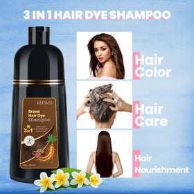 IIIMEIDU Brown Hair Dye Shampoo 3 in 1 lifestyle scene
