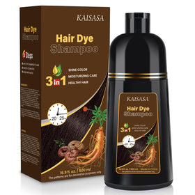 IIIMEIDU Brown Hair Dye Shampoo front view with packaging