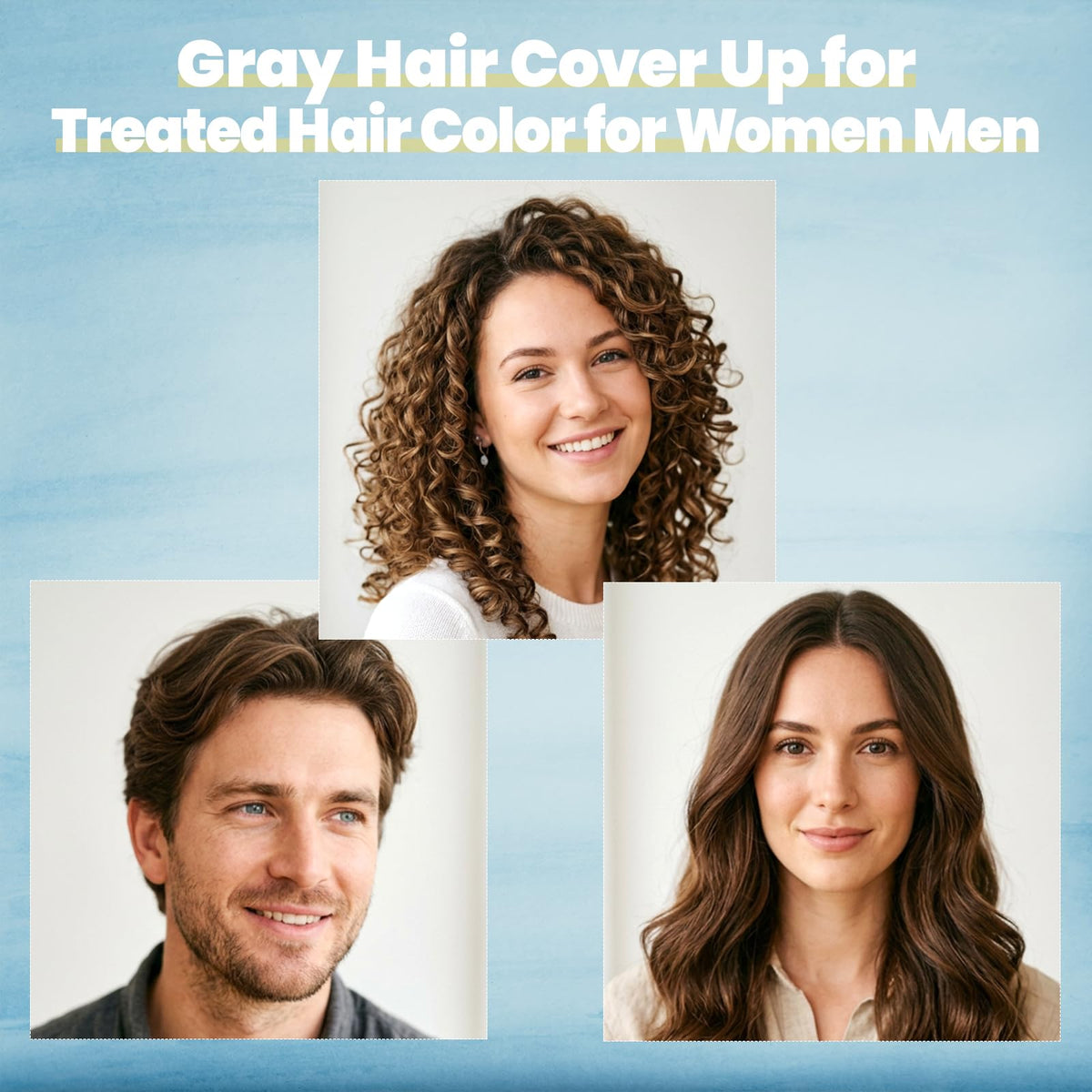 IIIMEIDU Chestnut Brown Hair Dye Shampoo application scene