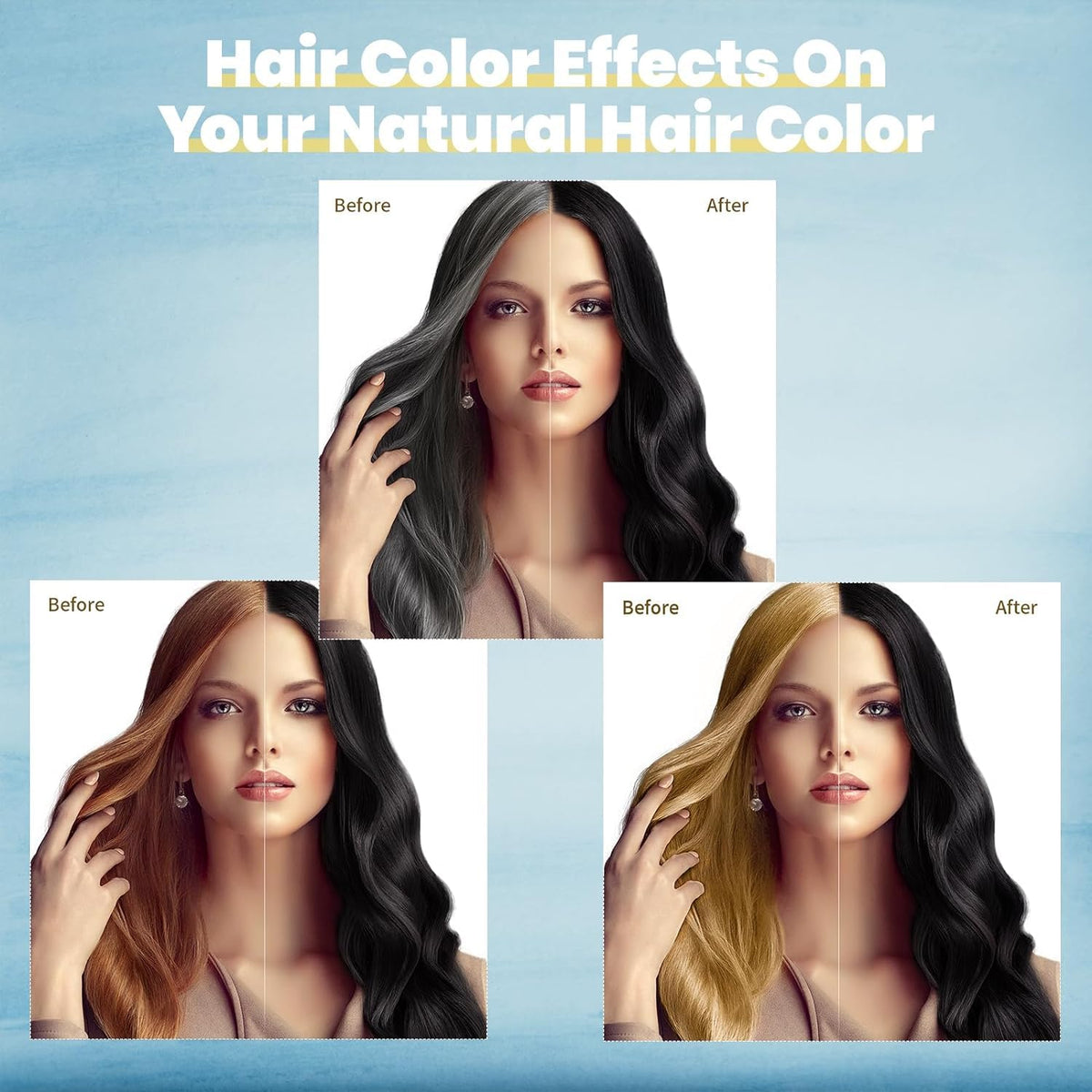 IIIMEIDU Dark Brown Hair Dye Shampoo packaging
