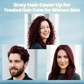 IIIMEIDU Dark Burgundy Hair Dye Shampoo application process