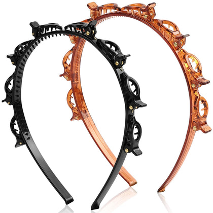 IJPDDRXYN braided bangs headband set in black and brown