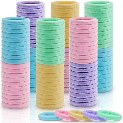 IKOCO 150PCS colourful hair ties assorted colours front view