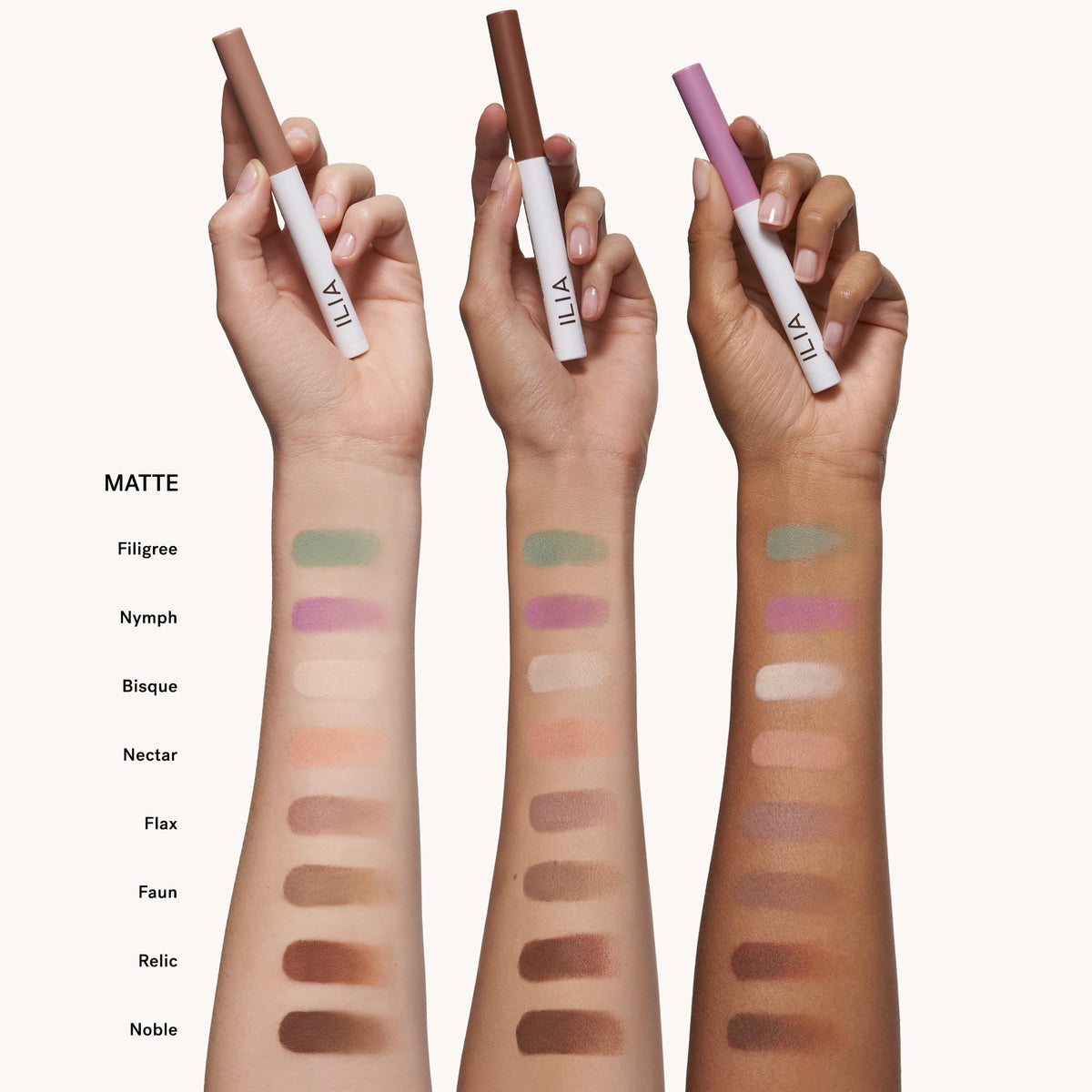 ILIA Eye Stylus Shadow Stick Bisque on skin swatch
