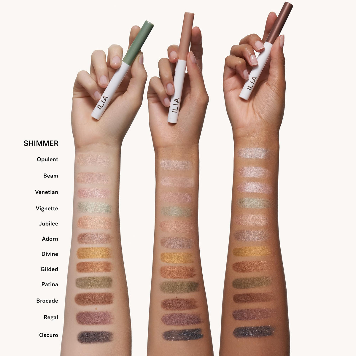 ILIA Eye Stylus Shadow Stick Jubilee applied on eyelids
