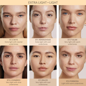 ILIA Super Serum Skin Tint SPF 40 Balos ST3 texture close-up