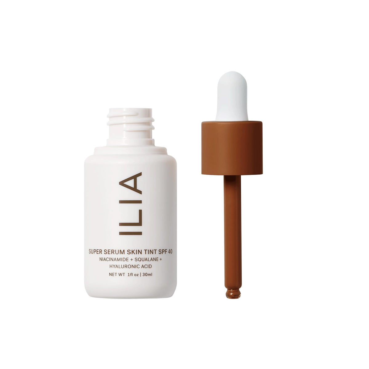 ILIA Super Serum Skin Tint SPF 40 Jardin ST16.5 bottle side view