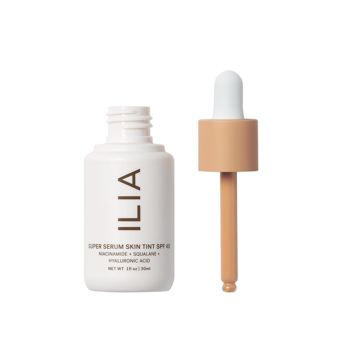 ILIA Super Serum Skin Tint SPF 40 Kai ST6.5 bottle side view