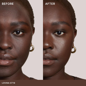 ILIA Super Serum Skin Tint SPF 40 Lovina ST19 texture on skin
