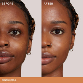 ILIA Super Serum Skin Tint SPF 40 Rialto ST13.5 texture on skin