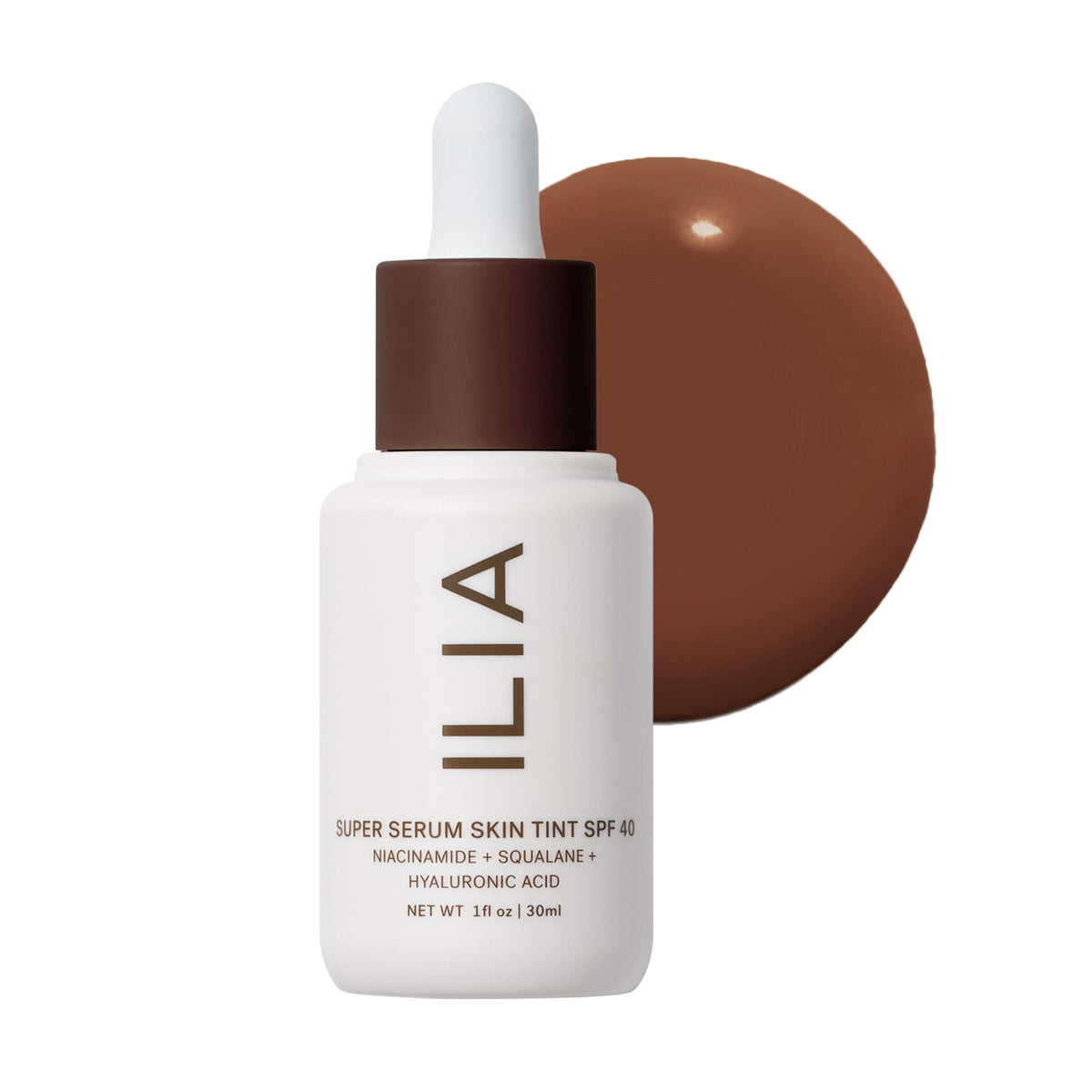 ILIA Super Serum Skin Tint SPF 40 Roque ST18 front view
