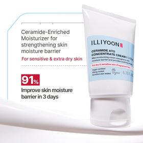 Illiyoon Ceramide Ato Concentrate Cream application on hand