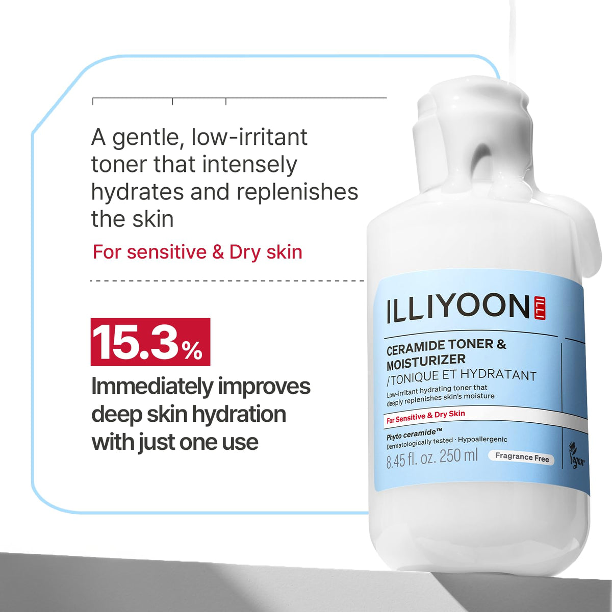 Illiyoon Ceramide ATO Moisturizing Milky Toner side view