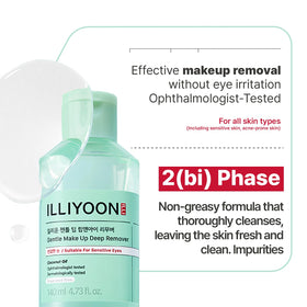 Illiyoon Gentle Deep Eye Makeup Remover with cotton pad