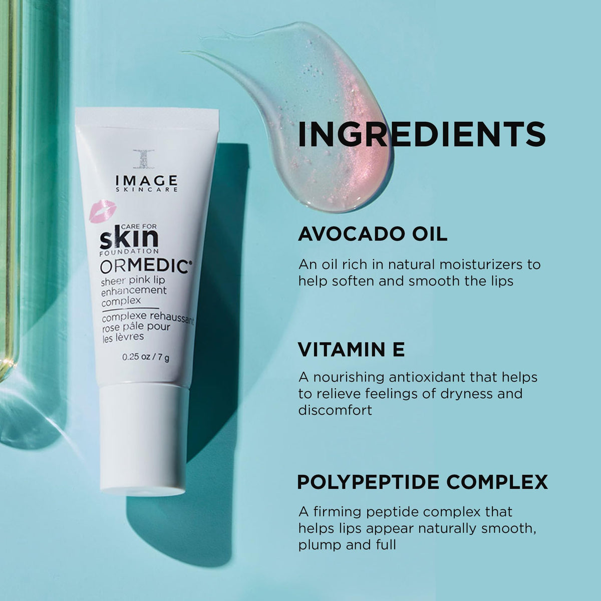 IMAGE Skincare ORMEDIC Lip support Complex on a vanity