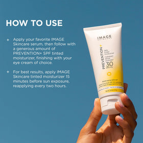 IMAGE Skincare PREVENTION+ Daily Tinted Moisturizer SPF 30 application on skin