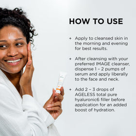 IMAGE Skincare VITAL C Hydrating Serum on a bathroom counter
