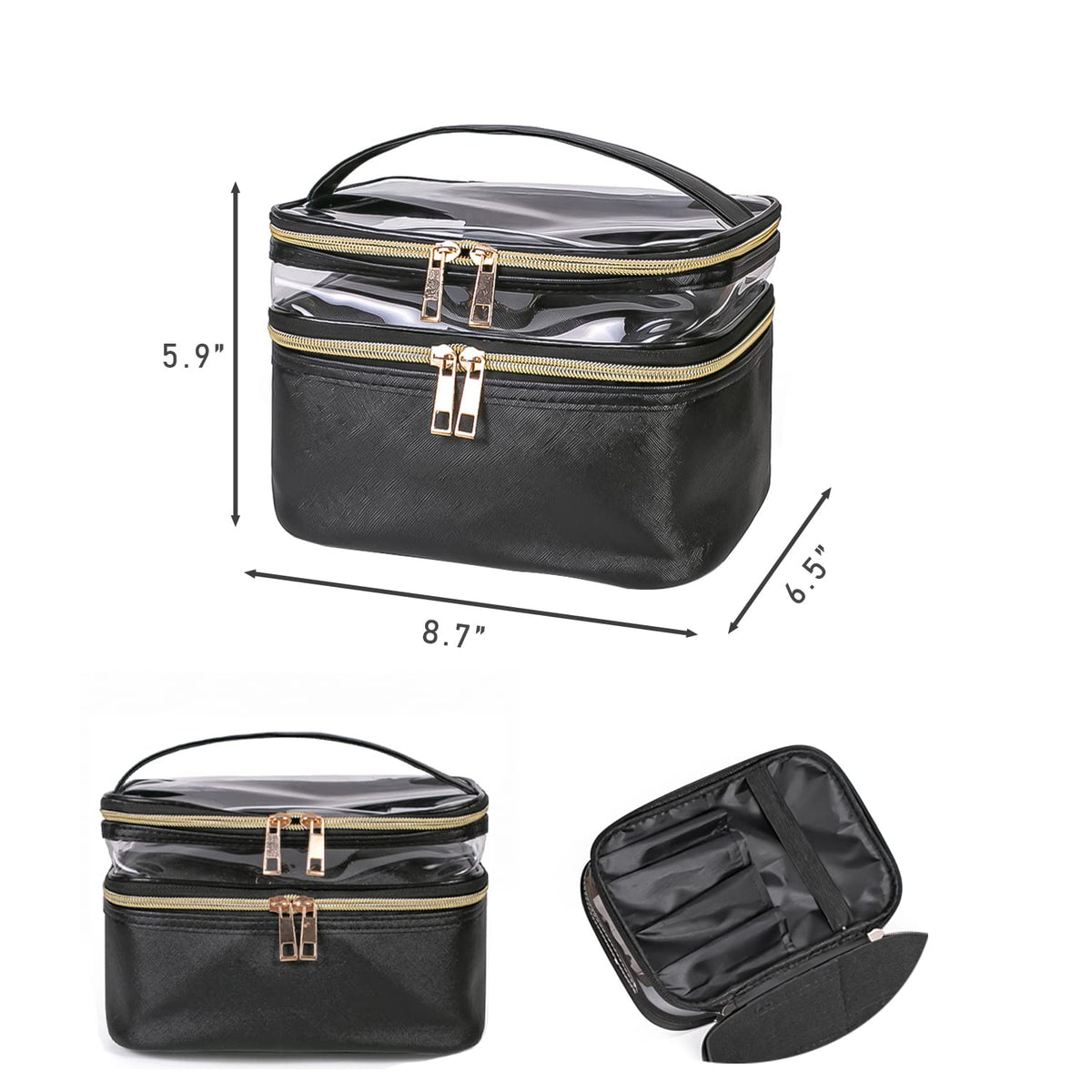 imerelez Travel Makeup Bag waterproof material close-up