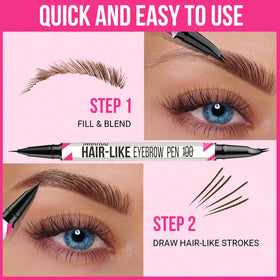 iMethod Curved Eyebrow Pen in a makeup bag