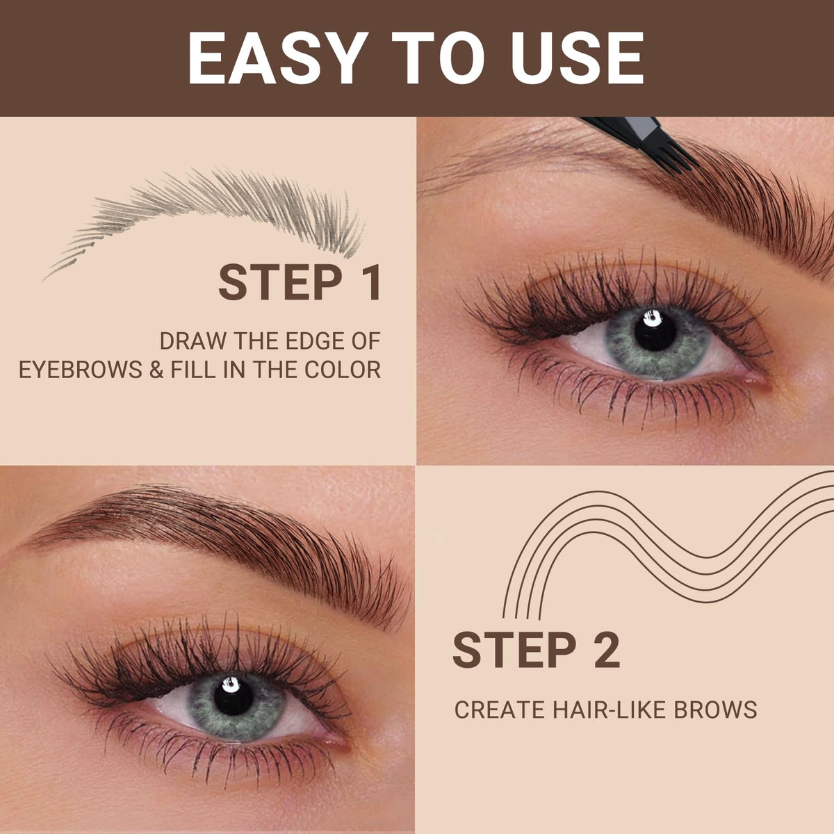 iMethod Eyebrow Pen Dark Brown with makeup kit